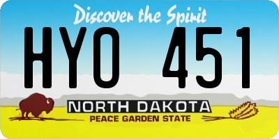 ND license plate HYO451