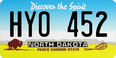 ND license plate HYO452