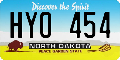 ND license plate HYO454