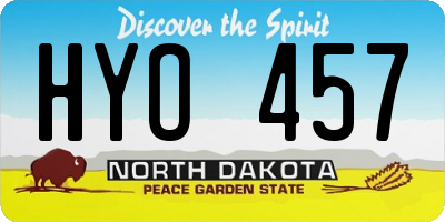 ND license plate HYO457