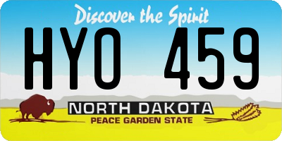 ND license plate HYO459