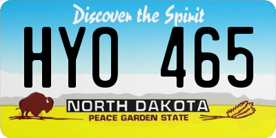 ND license plate HYO465