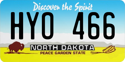 ND license plate HYO466