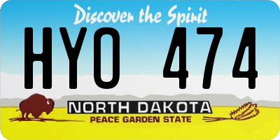 ND license plate HYO474