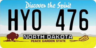ND license plate HYO476