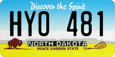 ND license plate HYO481