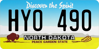 ND license plate HYO490