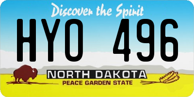 ND license plate HYO496
