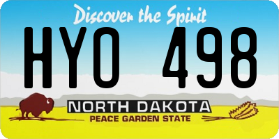 ND license plate HYO498