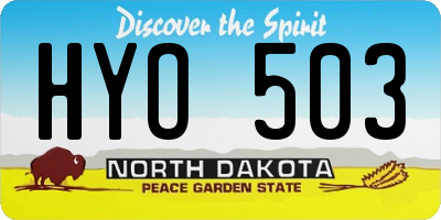 ND license plate HYO503
