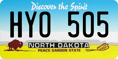 ND license plate HYO505