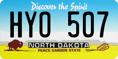 ND license plate HYO507