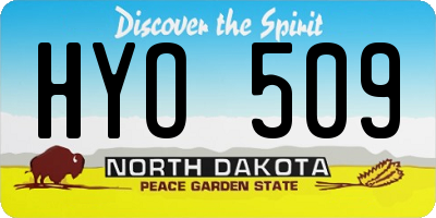 ND license plate HYO509