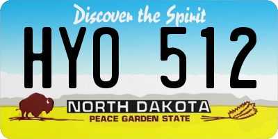 ND license plate HYO512