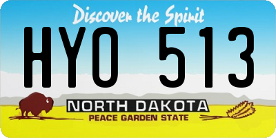 ND license plate HYO513