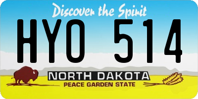 ND license plate HYO514