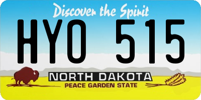 ND license plate HYO515