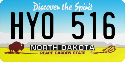ND license plate HYO516