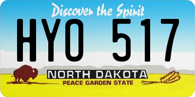 ND license plate HYO517
