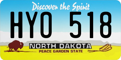 ND license plate HYO518