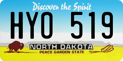 ND license plate HYO519