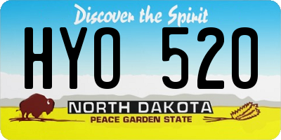 ND license plate HYO520