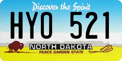 ND license plate HYO521