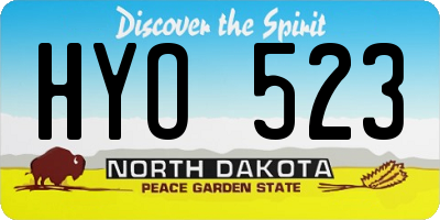 ND license plate HYO523