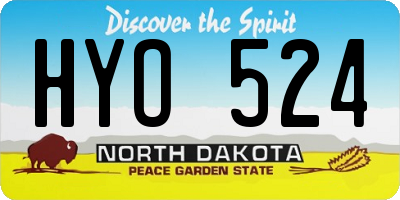 ND license plate HYO524
