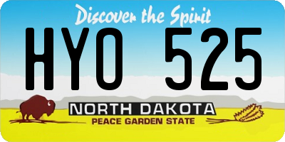 ND license plate HYO525