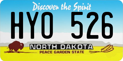 ND license plate HYO526