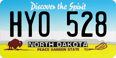 ND license plate HYO528