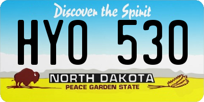 ND license plate HYO530