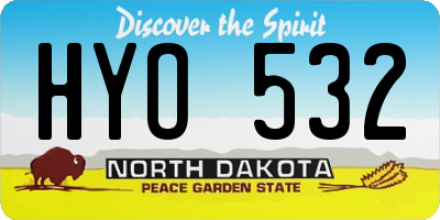 ND license plate HYO532