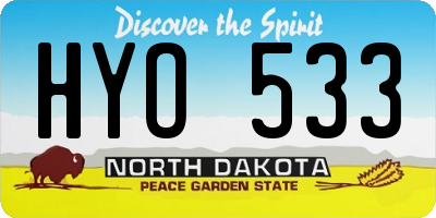 ND license plate HYO533