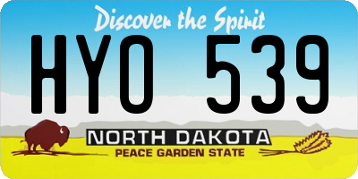 ND license plate HYO539