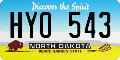 ND license plate HYO543