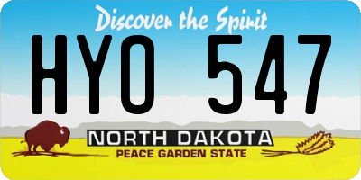 ND license plate HYO547