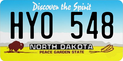 ND license plate HYO548