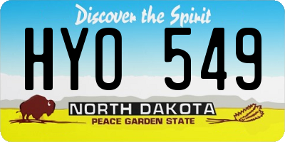 ND license plate HYO549