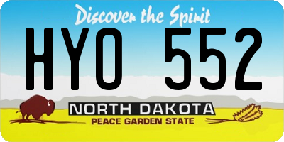 ND license plate HYO552