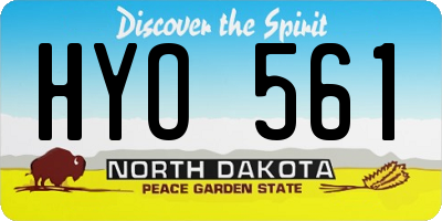 ND license plate HYO561
