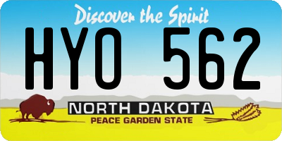 ND license plate HYO562