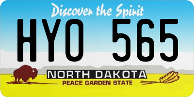 ND license plate HYO565