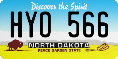 ND license plate HYO566