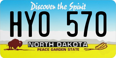 ND license plate HYO570