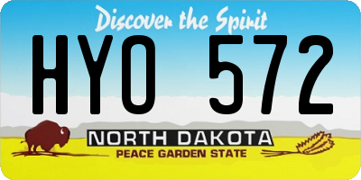 ND license plate HYO572