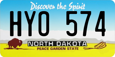 ND license plate HYO574