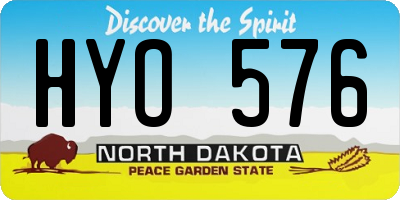 ND license plate HYO576