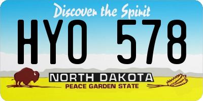 ND license plate HYO578
